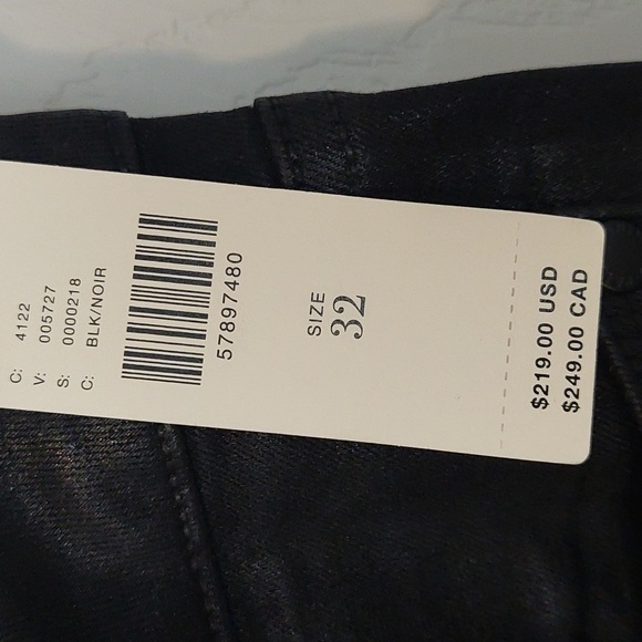 PAIGE  Huxton ankle black luxe coating NWT women's size 32 - Picture 8 of 10